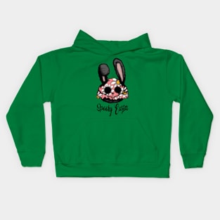 Spooky easter bunny girl Kids Hoodie